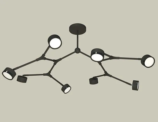 Люстра на штанге Ambrella light XB9060150/8 SBK/PBK