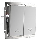 выключатель жалюзи Werkel W1124506 Встраиваемые механизмы серебряные a051511