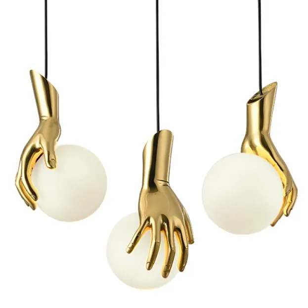 Подвесной светильник Золотая рука Gold Hand Pendant lamp ImperiumLoft 156432-22 40.3204-0