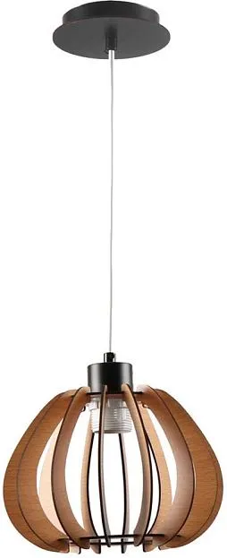 Подвесной cветильник Imex MD.9012-1-P-BK+WOOD Подвесной cветильник Imex MD.9012-1-P-BK+WOOD