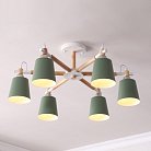 Потолочная люстра VARDA 6 lamps Green ImperiumLoft 208245-26 VARDA01