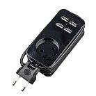 Розеточные блоки, удлинители Uniel S-CT1-1,5U BLACK Travel