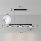 Реечный, рядный светильник RUBEN LONG 3 плафона. Цвет молочно-белый Lampatron ruben-long-3-white 8708-24399