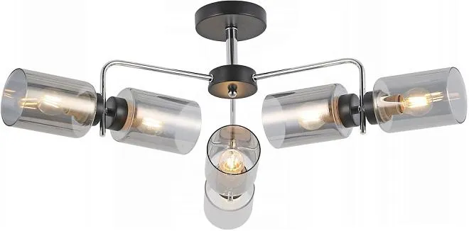 Потолочная люстра ILLUMICO IL8249-6COU-79 BK CR Потолочная люстра ILLUMICO IL8249-6COU-79 BK CR