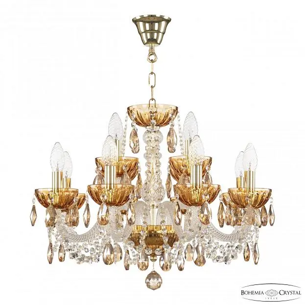 Люстра Bohemia Ivele Crystal  5402/8+4/195 G Amber/M-1H K721