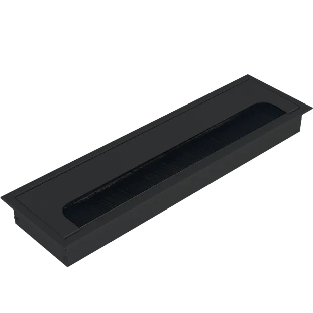 Кабельный громмет (лючок) в стол, 280*80мм, цвет: черный Donel DCGR28080AN DCG