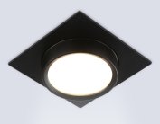 Встраиваемый светильник Ambrella light TN6739 BK черный IP44 GX53 110*110*57