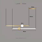 Подвесной светильник WAND HRZ 2 подвеса. Цвет латунь. Размер L Lampatron 8626-24094