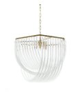 Хрустальная подвесная люстра Lumina Deco LDP 6001-600 GD+CL Weddini