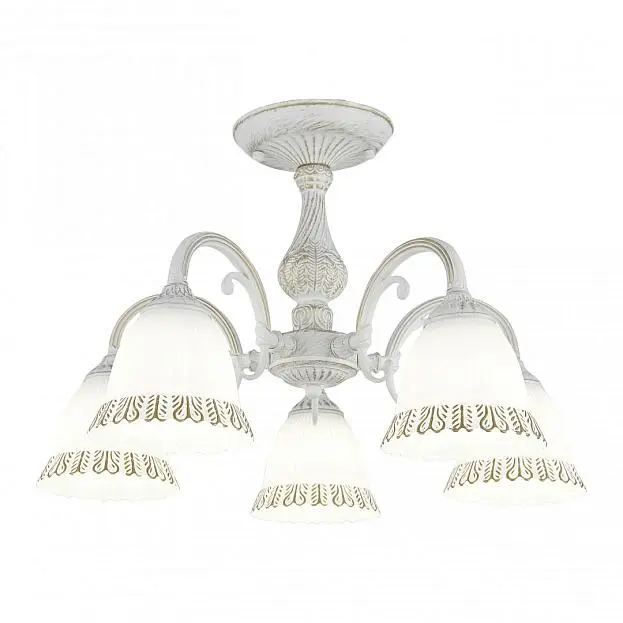 Люстра потолочная Arte Milano 347410/5 WT+G AM347410 Люстра потолочная Arte Milano 347410/5 WT+G AM347410