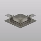 Угловой элемент трека для ГКЛ 12,5 мм, 90°, потолок–потолок, тёмный никель, алюминий Denkirs TR5705-DN SHINE HIDE