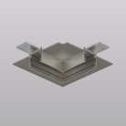 Угловой элемент трека для ГКЛ 12,5 мм, 90°, потолок–потолок, тёмный никель, алюминий Denkirs TR5705-DN SHINE HIDE