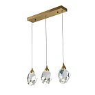 Подвесной светильник Delight Collection 9701P/3L brass Crystal rock II