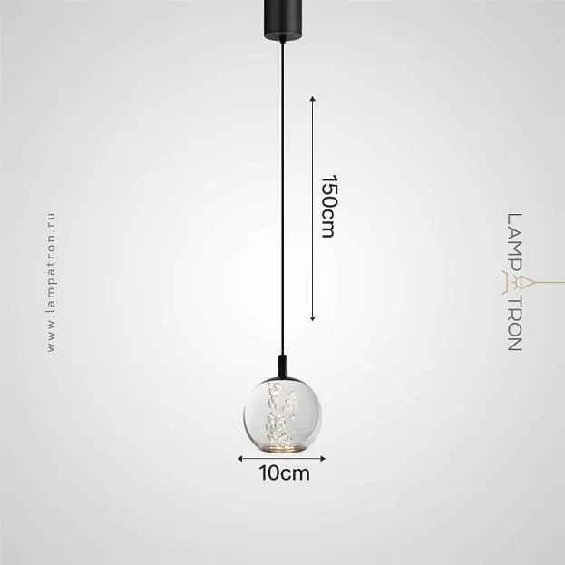 Подвесной светильник WOD Цвет Жемчужно-черный Lampatron wod-black 8333-22715 Подвесной светильник WOD Цвет Жемчужно-черный Lampatron wod-black 8333-22715