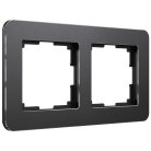 Рамка на 2 поста Werkel W0022608 Platinum черный алюминий a059213