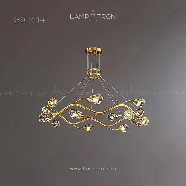 Кольцевые люстры и светильники ADRIANNA 14 ламп Lampatron 3865-9654 Кольцевые люстры и светильники ADRIANNA 14 ламп Lampatron 3865-9654
