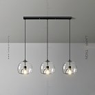 Готовая комбинация светильников FOCUS TRIO Цвет Прозрачный. Планка Lampatron 6051-16152