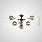 Потолочная люстра AGIRA 6 плафонов. Цвет пепельный. Lampatron 2104-3280