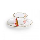 Кофейная пара Seletti 15975 Tongue Toiletpaper Glass