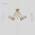 Потолочная люстра INGELA CH 5 ламп. Цвет Латунь Lampatron ingela-ch-5-brass 5414-13895