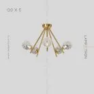 Потолочная люстра INGELA CH 5 ламп. Цвет Латунь Lampatron ingela-ch-5-brass 5414-13895