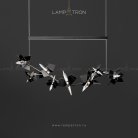 Реечный, рядный светильник BERGAMO Размер M. Цвет Черный Lampatron 5015-12773