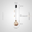 Подвесной светильник ECLA Цвет золото. С лифтом и сенсором. Трехцветный свет Lampatron 8973-25398