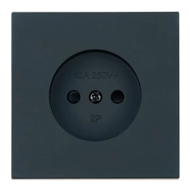 Розетка 1-местная с защитной шторкой (механизм), б/з, 250В, 16А, RST16-3109-05, черный бархат Stekker 50453 Мия