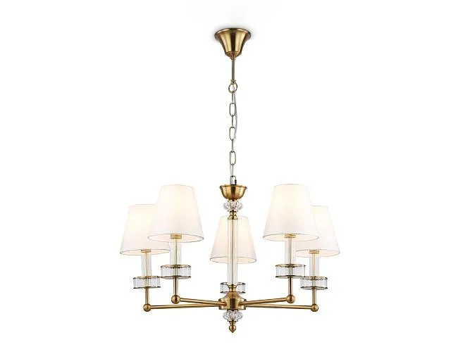 Подвесная люстра с абажурами и хрусталем Ambrella light LH71021