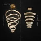 Кольцевые люстры и светильники BERTOLDA CAS Шесть колец. 40 + 60 + 80 + 100 + 120 + 140 см Lampatron 6484-17585