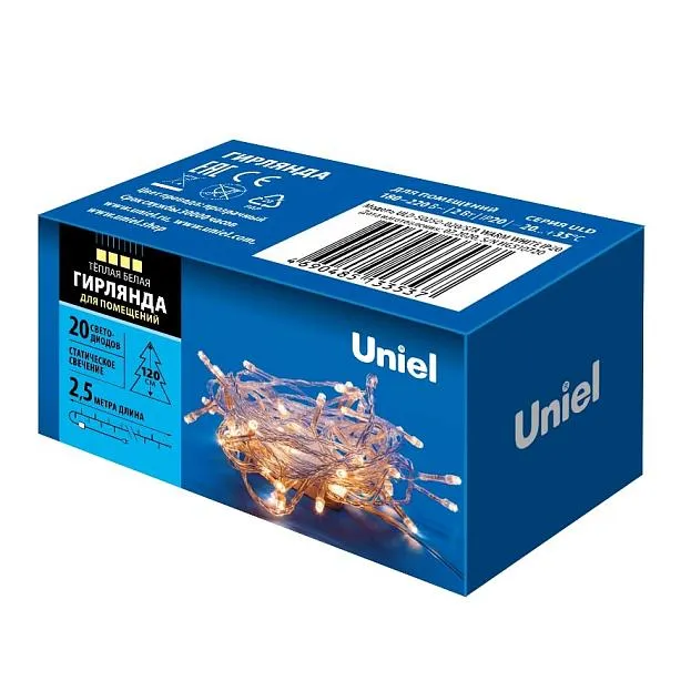 Гирлянда Uniel ULD-S0250-020/STA WARM WHITE IP20 Гирлянда Uniel ULD-S0250-020/STA WARM WHITE IP20