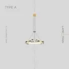 Кольцевые люстры и светильники CAMILIA Тип A. Цвет Латунь Lampatron camilia-a-brass 5830-15424