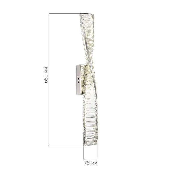 Светильник настенный Хром/Прозрачный LED 1*13W 3000K ST-Luce SL6205.101.01 ELICA