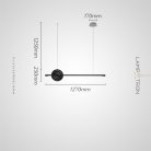 Реечный, рядный светильник ZVI WOOD Размер S. Цвет черный Lampatron zvi-wood-black-s 9027-25679