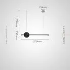 Реечный, рядный светильник ZVI WOOD Размер S. Цвет черный Lampatron zvi-wood-black-s 9027-25679