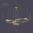 Кольцевые люстры и светильники HANNA A Тип D. Размер S (Три кольца) Lampatron 4416-11173