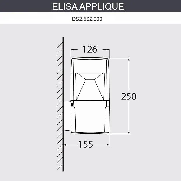Настенный уличный светильник IP55 Fumagalli DS2.562.000.WXD1L Elisa