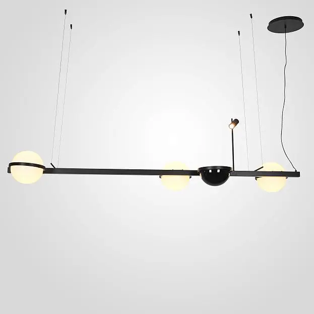 Реечный Подвесной Светильник Palma Wall Lamp 3 Шара + 1 Вазон Горизонтальная ImperiumLoft 204173-22
