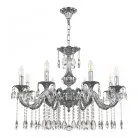 Люстра с хрустальными подвесками Bohemia Ivele Crystal AL79101/8/250 A Ni AL7901