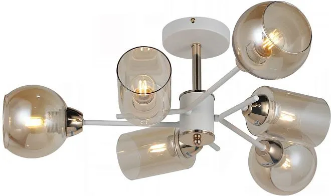 Потолочная люстра ILLUMICO IL8243-6COU-79 WH GD Потолочная люстра ILLUMICO IL8243-6COU-79 WH GD