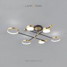 Потолочная люстра MARSA 6 плафонов. Цвет плафонов золото. Lampatron 3138-7745