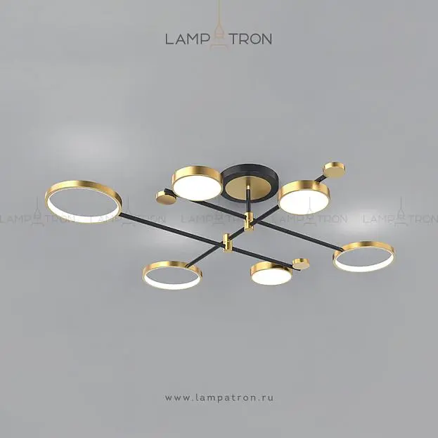 Потолочная люстра MARSA 6 плафонов. Цвет плафонов золото. Lampatron 3138-7745 Потолочная люстра MARSA 6 плафонов. Цвет плафонов золото. Lampatron 3138-7745