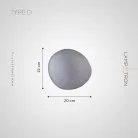 Бра LINDIS WALL Модель D. Цвет дымчатый. Lampatron lindis-wall-d-grey 2960-7092