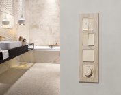 Комплект механизма 2-клавишного перекрестного выключателя 10A-250V ALFA Бежевый матовый Volt MA323030 QUANT