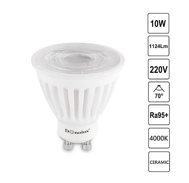 Светодиодная лампа CERAMIC 10Вт 4000K 1124Лм Donolux dl18275n10gu10 70 DL18275