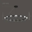 Кольцевые люстры и светильники BOOSTER 15 ламп. Цвет Черный Lampatron 6943-19053