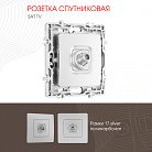 Розетка спутниковая, SAT TV Arte Milano 217.42-1.silver am