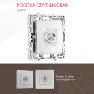 Розетка спутниковая, SAT TV Arte Milano 217.42-1.silver am