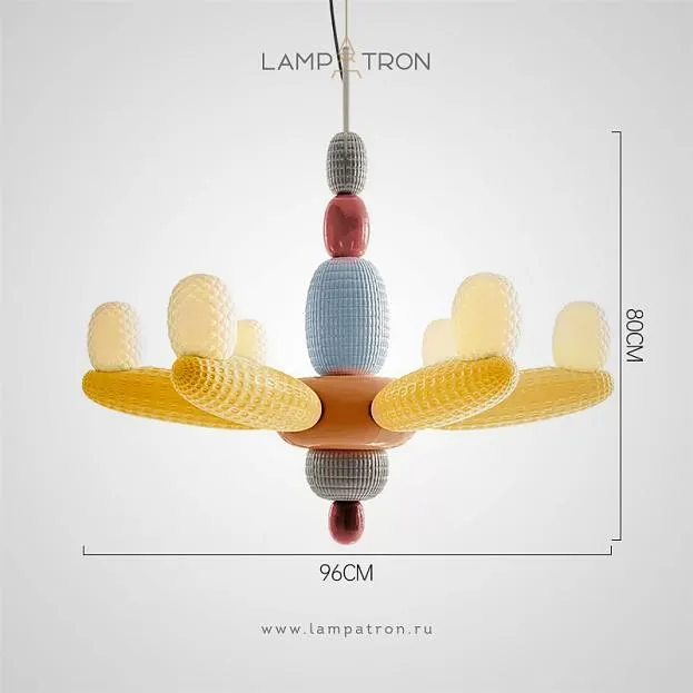 Люстра ALISA Желтый + Мультиколор Lampatron alisa-yellow 8623-24067 Люстра ALISA Желтый + Мультиколор Lampatron alisa-yellow 8623-24067