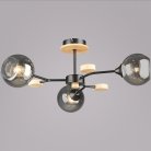 Потолочная люстра Reluce 06780-0.3-03 BK+WOOD